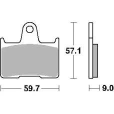 SBS АКЦІЯ КОЛОДКИ ДИСКОВІ ТОРМОЗНІ KH254 STREET CERAMIC КОЛІР ЧОРНИЙ ПІДХОДИТЬ DO: SUZUKI GSXR '04-'06 ЗАД