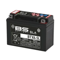 BS АКУМУЛЯТОР BTX6.5L (FA) (YTX6.5L) 12V 6.8AH 139X66X102 BEZOBSLUGOWY - ZALANY (85A) (10)