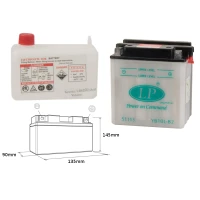 LANDPORT АКУМУЛЯТОР YB10L-B2 12V 11AH 136X91X146 OBSLUGOWY - ELEKTROLIT OSOBNO (4) UE2019/1148