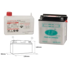 LANDPORT АКУМУЛЯТОР YB10L-B2 12V 11AH 136X91X146 OBSLUGOWY - ELEKTROLIT OSOBNO (4) UE2019/1148