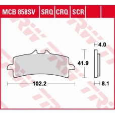 TRW LUCAS ZF КОЛОДКИ ДИСКОВІ ТОРМОЗНІ KH447 SINTER STREET APRILIA RSV4, V4 TUONO '15-, BMW HP4 1000 '12-'16, DUCATI DIAVEL 1200 '11-18, HONDA CBR 1000R FIREBLADE '14-, KTM DUKE 890 '20-, TRIUMPH SPEED TRIPLE 1050 '15-, MV AUGUSTA F3 675/800 '14-, ПЕРІД