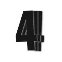 ЧОРНИЙBIRD RACE НОМЕРИ ЧОРНИЙ - PACK OF 3 CM.13X7 #4