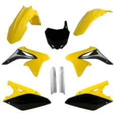 POLISPORT КОМПЛЕКТ ПЛАСТІКОВ (ПОВНИЙ KIT) SUZUKI RMZ 250 '10-'18 W КОМПЛЕКТІ TABLICA ПЕРІД (8660400002) I КРИШКИ AMORTYZAROROW (8398300001) КОЛІР ЖОВТИЙ БІЛИЙ ЧОРНИЙ