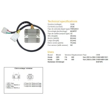 DZE РЕГУЛЯТОР НАПРУГИ HONDA CBR 600F 4 I '01-'06 (35A) (31600-MBW-D21) (ESR431) (SH678PA)