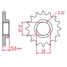 ПЕРЕДНЯ ЗІРКА GROSSKOPF CHT 441 15 YAMAHA XT 600 '89-'98, XTZ 660 '91-'98 (JTF577.15RB) (LANC. 520)