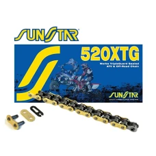 SUNSTAR ЛАНЦЮГ 520XTG-118G ВИКЛЮЧЕНИЙ ROAD DO 750 CCM (TG RING) КОЛІР ЗОЛОТИЙ ВІДКРИТИЙ + ЗАСТІБКА (520XTG118G)
