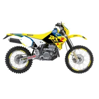 BLACKBIRD КОМПЛЕКТ НАЛІПОК (OKLEIN) SUZUKI DRZ 400 '00-'23 DREAM 5 КОЛІР ЖОВТИЙ СИНІЙ