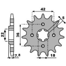 ПЕРЕДНЯ ЗІРКА PBR CHT 2052 15 18NC YAMAHA XT 250 TL (JAPAN) 83-84 (LANC. 520)