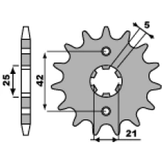 PBR ЗІРОЧКА ПЕРІД 572 16 18NC YAMAHA SR 250/ XV 250 (JTF569.16) (LANC. 520)