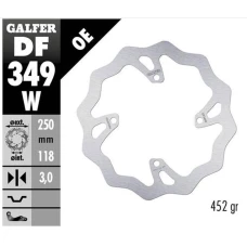 GALFER ДИСК ТОРМОЗНИЙ ПЕРІД SUZUKI RM 250Z/450Z '06-'18 RMX 450Z '10-'17 WAVE (250X118X3MM)