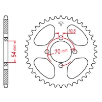JT ЗІРОЧКА ЗАД 4304 42 HONDA CBR 125 '04-'10 (430442JTZBK) (LANC. 428) (JC34/39) КОЛІР ЧОРНИЙ - WYCOFANA Z OFERTY