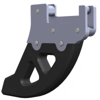 CROSSPRO НОВИНКА ЗАХИСТ ТОРМОЗА ДИСКА ЗАД Z TWORZYWA DTC I АЛЮМІНІЙ ПІДХОДИТЬ DO: HUSQVARNA TE/FE 150/501 '22-'24, GASGAS MC/EC/EX/MC '21-'24 КОЛІР ЧОРНИЙ