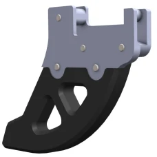 CROSSPRO НОВИНКА ЗАХИСТ ТОРМОЗА ДИСКА ЗАД Z TWORZYWA DTC I АЛЮМІНІЙ ПІДХОДИТЬ DO: HUSQVARNA TE/FE 150/501 '22-'24, GASGAS MC/EC/EX/MC '21-'24 КОЛІР ЧОРНИЙ