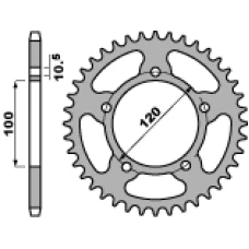 ЗАДНЯ ЗІРКА PBR 4396 40 APRILLIA RS 125 (06-12) (JTR703.40) (LANC. 520)
