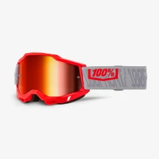 100 ПРОЦЕНТ ОКУЛЯРИ ACCURI 2 GATORBACK - RED MIRROR LENS- КОЛІР CZERWONY/SZARY- СКЛО ЧЕРВОНА ЗЕРКАЛО