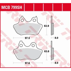TRW LUCAS КОЛОДКИ ДИСКОВІ ТОРМОЗНІ KH434 SINTER STREET HARLEY DAVIDSON 1450 / 1584 / 1800 06-10, ЗАД