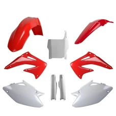 POLISPORT КОМПЛЕКТ ПЛАСТІКОВ (ПОВНИЙ KIT) HONDA CRF 450R '04 W КОМПЛЕКТІ TABLICA ПЕРІД (8661900001) I КРИШКИ AMORTYZAROROW (8351700001) КОЛІР CZERWONO БІЛИЙ OEM