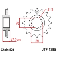 JT ЗІРОЧКА ПЕРІД 295M 15 HONDA CBR 600 F2/F3 '91-98' (295M15JT) (LANC. 520) КОНВЕРСІЯ