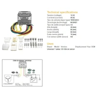 DZE РЕГУЛЯТОР НАПРУГИ УНІВЕРСАЛЬНИЙ MOSFET (50A) 7 ПРОВОДА (3X ZOLTE, 2X ЧЕРВОНА, 2X КОЛІР ЗЕЛЕНИЙ)