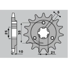 ПЕРЕДНЯ ЗІРКА CHT 412 15 SUZUKI DR 750/800 BIG '89-'93 (JTF438.15)