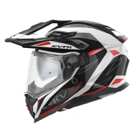 KAPPA 2025/05 ШОЛОМ KV33 GRAPHIC WIZZARD ENDURO DUAL ВИКЛЮЧЕНИЙ ROAD Z СТІКЛО I БЛЕНДА КОЛІР ЧОРНИЙ БІЛИЙ ЧЕРВОНИЙ РОЗМІР 60 / L (УПРАВЛІННЯ ECE 22R06)
