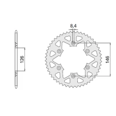 CHT ЗІРОЧКА ЗАД 808 41 (808-41) SUZUKI RM DR