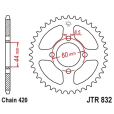 ЗАДНЯ ЗІРКА JR 832 39 YAMAHA FS1 DX/E/EA/SE (83239JT) (LANC. 420)
