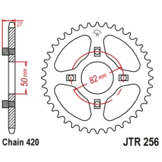 ЗАДНЯ ЗІРКА JR 261 38 HONDA ATC/TRX 70 '82-87' XL/XR 75/80 '74-84' (26138JT) (LANC.420)