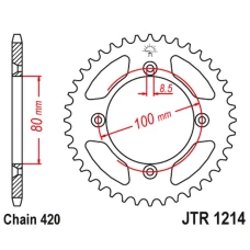 JT ЗІРОЧКА ЗАД 238 36 HONDA CRF 70 '04-12'; CRF 110 '13-21', XR 70/80 '97-03', CR 50/80 '82-84' (23836JT) (LANC.420)