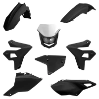POLISPORT КОМПЛЕКТ ПЛАСТІКОВ SUZUKI DR-Z 400 (DRZ400) '00-'24 W КОМПЛЕКТІ ФАРА ПЕРІД (RESTYLING) КОЛІР ЧОРНИЙ