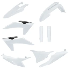 КОМПЛЕКТ ПЛАСТИКА POLISPORT (ПОВНИЙ KIT) KTM EXC/EXC-F/XC-W/XC-WF TBI '24-'25 В КОМПЛЕКТІ КРИШКА АМОРТИЗАТОРІВ  (8352500001) КОЛІР БІЛИЙ