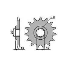 ПЕРЕДНЯ ЗІРКА GROSSKOPF CHT 2074 14 HUSQVARANA CR/WR 125 '97-'08, BETAMOTOR 250 '97-'99 (JTF2074.14)