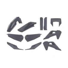 POLISPORT КОМПЛЕКТ ПЛАСТІКОВ HUSQVARNA TE/FE TPI '20-'23 W КОМПЛЕКТІ ЗАХИСТ ФАРИ ПЕРІД (8398900006) I КРИШКИ АМОТРТИЗАТОРІВ (8398600004) КОЛІР СІРИЙ (N-GREY)