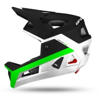UFO 2026/04 ШОЛОМ ВЕЛОСИПЕДИ MTB / E-BIKE DEFCON-TWO Z WYPINANA SZCZEKA КОЛІР BIALY/CZARNY/ZIELONY РОЗМІР L/XL (HE15002KAL/XL)