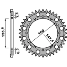 ЗАДНЯ ЗІРКА PBR 1507 52 F FANTIC 50 (LANC. 428)