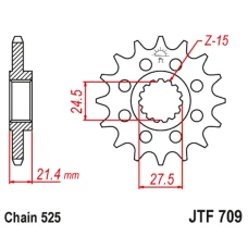 JT ЗІРОЧКА ПЕРІД 2150 17 APRILIA 750/900 DORSODURO/ABS '07-'19, SHIVER/GT/ABS '07-'19 1200 DORSODURO/ABS '11-'16 (215017JT) (LANC. 525)