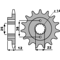 ПЕРЕДНЯ ЗІРКА PBR CHT 2104 15 18NC CAGIVA 900 00-01 (LANC. 525)
