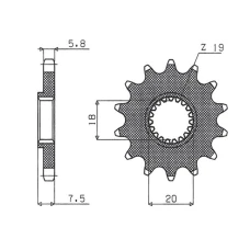 ПЕРЕДНЯ ЗІРКА SUNSTAR CHT 340 12 HONDA CR 125 '87-'03 (JTF326.12) (LANC. 520) (34012JT)