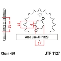 JT ЗІРОЧКА ПЕРІД 2107 12 DERBI GPR/SENDA 50 '00-'06, GILERA GP 50 '02-'03, ZULU 50 '01-'02 (LANC. 420)