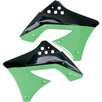 ЗАХИСТ МОТОЦИКЛЕТНОГО РАДІАТОРА UFO KAWASAKI KXF 250 '09-'11 КОЛІР OEM (ЧОРНИЙ/ЗЕЛЕНИЙ)