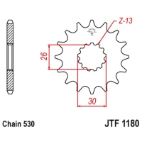 JT ЗІРОЧКА ПЕРІД 2090 18 Z ГУМА TRIUMPH DAYTONA 955/SPRINT ST/SPRINT GT (209018JTRB) (LANC. 530)