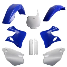 POLISPORT КОМПЛЕКТ ПЛАСТІКОВ (ПОВНИЙ KIT) YAMAHA YZ 125/250 '96-'99 W КОМПЛЕКТІ TABLICA ПЕРІД (8674000001) I КРИШКИ AMORTYZAROROW (8392000001) КОЛІР СИНІЙ БІЛИЙ OEM