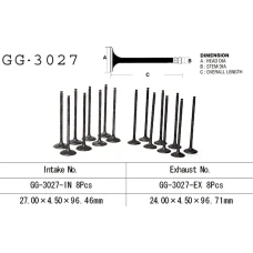 VESRAH КЛАПАН ВИПУСКНИЙ SUZUKI GSXR 750W '93-95' (OEM: 12912-17E00,12912-17E00) (1 ШТ.) (MADE IN JAPAN)