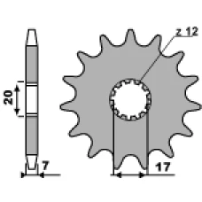 ПЕРЕДНЯ ЗІРКА PBR CHT 2064 13 18NC APRILIA 50 RS, HM, AM6 (LANC. 428)