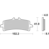 SBS BRAKEPADS DUAL SINTER