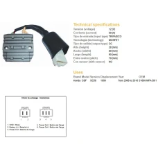 DZE РЕГУЛЯТОР НАПРУГИ HONDA CBF1000 06-10 (SC58) (31600-MFA-D01), MOSFET (50A)