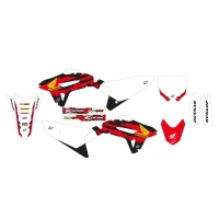 BLACKBIRD КОМПЛЕКТ НАЛІПОК (OKLEIN) HONDA CRF 250 '22-'23, CRF 450 '21-'23 RETRO 2, КОЛІР CZERWONY/BIALY/CZARNY