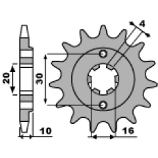 ПЕРЕДНЯ ЗІРКА PBR CHT 720 13 18NC CAGIVA 125 (LANC. 520)