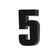 ЧОРНИЙBIRD RACE НОМЕРИ ЧОРНИЙ - PACK OF 3 CM.16X7,5CM #5