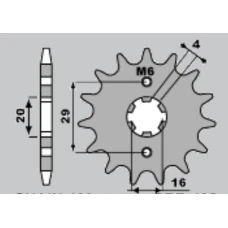 ПЕРЕДНЯ ЗІРКА JR CHT 425 15 (42515JT) SUZUKI TS 125R/X '90-'96, GSXR 125 '17-'18, RG 80 86-87, GSX 125S '17'-'18 (JTF425.15,JTF1425.15)